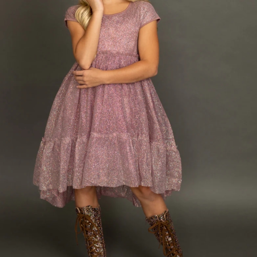 Sparkling Pink Glitter Dress